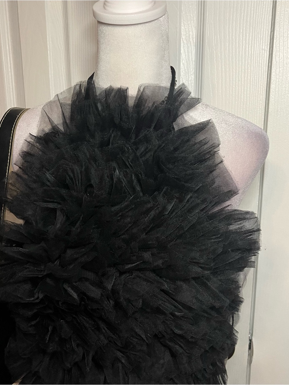 Black Nwt Zara ruffle tulle halter top - Picture 9 of 9